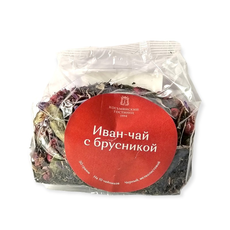Иван-чай мелколистовой с брусникой, пакет, 50г