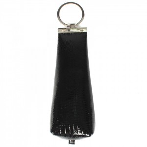 Футляр для ключей Croco-кл-503 (на молнии)  натуральная кожа черный игуана (76)  213538