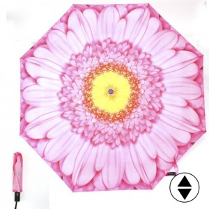 Зонт женский ТриСлона-880/L 3880,  R=55см,  суперавтомат  8 спиц,  3 сложения,  розовый  (Мегацветок)