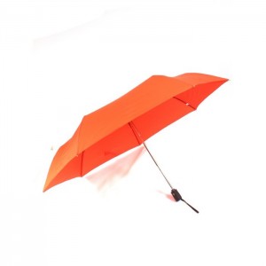 Зонт женский ТриСлона-L 3790D,  R=54см,  суперавтомат  7 спиц,  3 сложения,  облегченный,  однотонный, красный