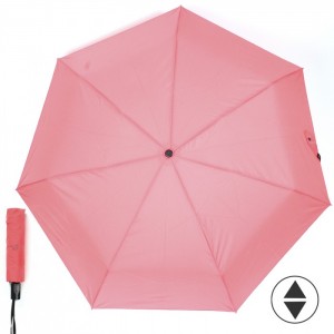 Зонт женский ТриСлона-L 3765D,  R=58см,  суперавтомат, 7 спиц,  3 сложения,  полиэстер, коралл