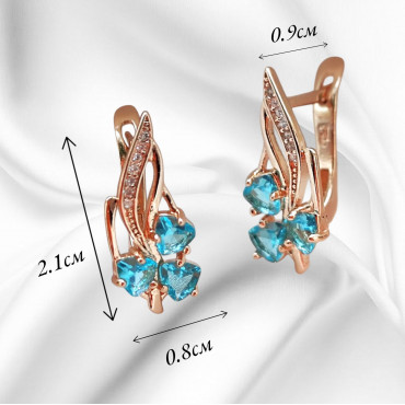 Серьги женские Бирюз...