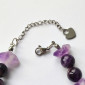 Браслет Аметистовый из натурального камня, длина 18+5см