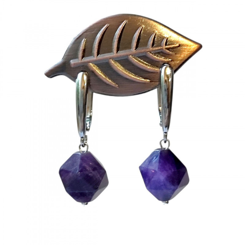 Серьги Элегия из натурального Аметиста